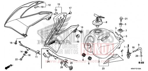 RESERVOIR A CARBURANT XR125LEKJ de 2018